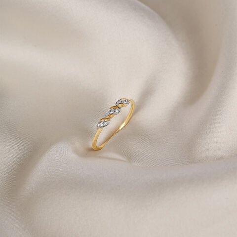 Whispering Waves 14 Kt Gold & Diamond Ring