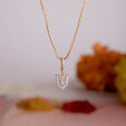 Tirupati Balaji Gold and Diamond Pendant,,hi-res view 1