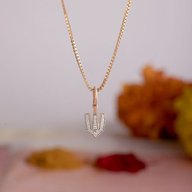 Tirupati Balaji Gold and Diamond Pendant,,hi-res image number null