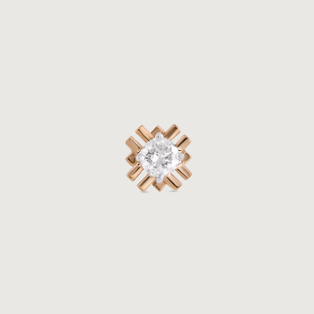 Radiant Ray Gold and Diamond Nose Pin,,hi-res image number null