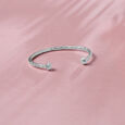 Grit Glazed Silver Bangle,,hi-res view 1