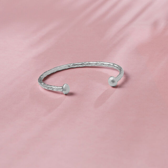 Grit Glazed Silver Bangle,,hi-res image number null