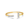 14ktyellow Gold Diamond Minimalist Finger Ring,,hi-res view 2