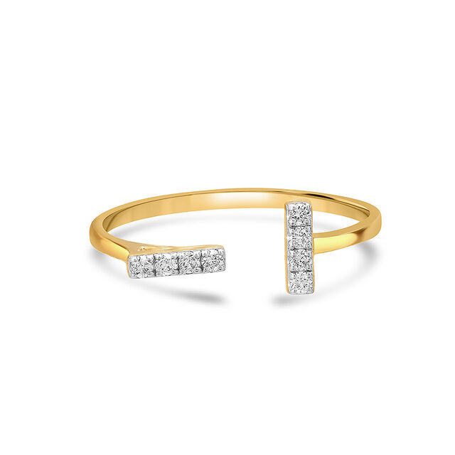 14ktyellow Gold Diamond Minimalist Finger Ring,,hi-res image number null