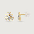 Chic Cosmic Stars 14KT Diamond Stud Earrings,,hi-res view 4