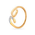 14KT Yellow Gold Disjointed Charm Diamond Ring,,hi-res view 1