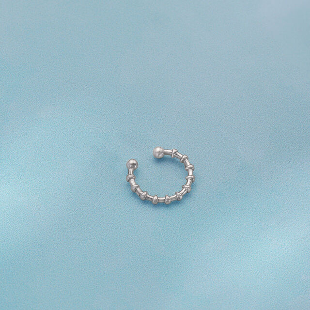 Edgy Charm Silver Septum Ring,,hi-res image number null