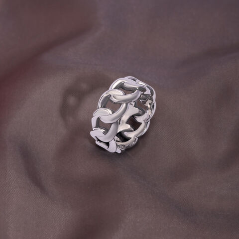 Chain Link Silver Ring