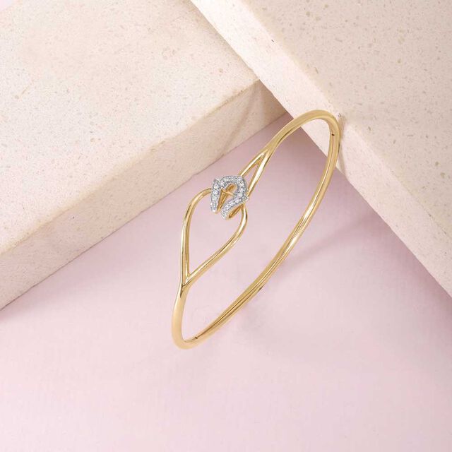 Graceful Twist Diamond Bangle,,hi-res image number null