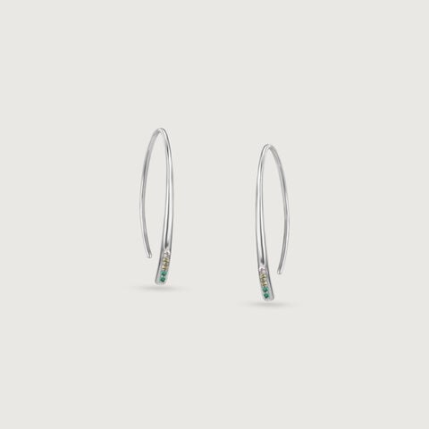 Sleek Radiant Silver Hoop Earrings