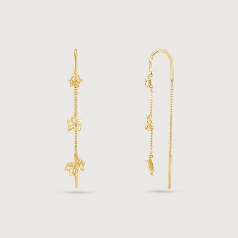 Flutter Bloom Gold Drop Earrings