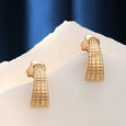 Textured Curve Gold Stud Earrings,,hi-res view 1