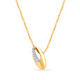 14KT Yellow Gold Brilliant Oval Diamond Pendant with Chain,,hi-res view 1