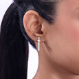 Lustre Line Silver Stud Earrings,,hi-res view 2