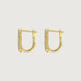 Sleek Parallel Diamond Hoop Earrings,,hi-res view 4