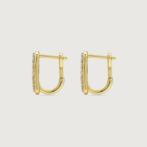 Sleek Parallel Diamond Hoop Earrings