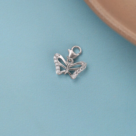 Glitter Pop Silver Charms