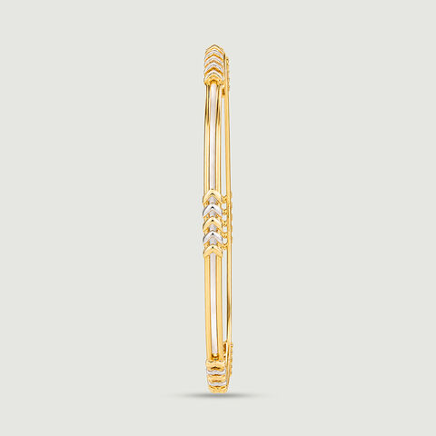 Sleek Directional Gold Bangle