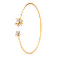 14kt Yellow Gold Blooming Diamond Bangle,,hi-res view 1