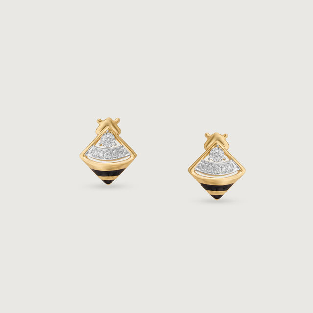 Bee Bold Diamond Stud Earrings,,hi-res image number null