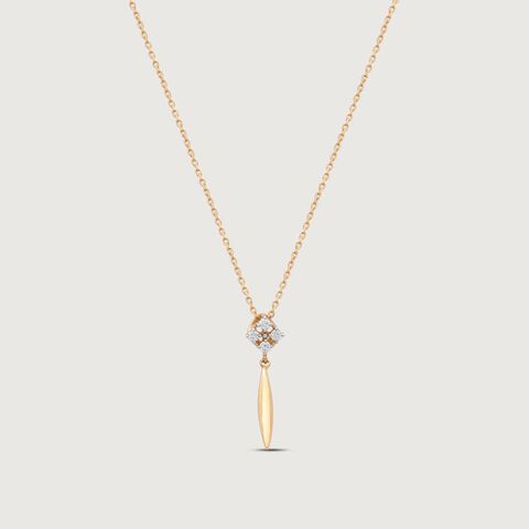 Golden Line Diamond Necklace