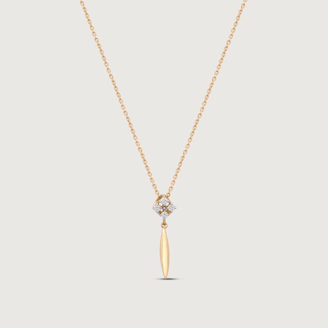 Golden Line Diamond Necklace,,hi-res image number null
