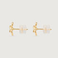 Infinite Flow Gold Stud Earrings,,hi-res view 2