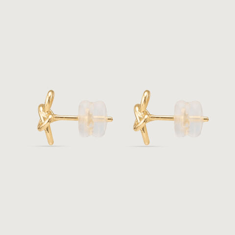 Infinite Flow Gold Stud Earrings