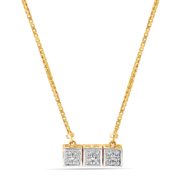14KT Yellow Gold Ethereal Flow Diamond Necklace,,hi-res image number null