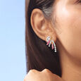 Radiant Aurora Diamond Drop Earrings,,hi-res view 2