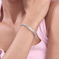 Aqua Beam Silver Bangle,,hi-res view 2