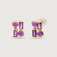 Bombshell 14KT Amethyst  Stud Earrings,,hi-res view 4