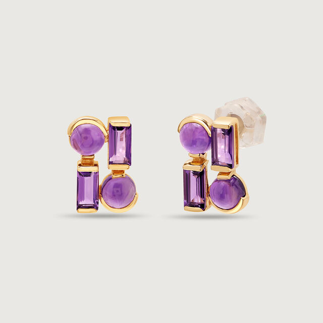 Bombshell 14KT Amethyst  Stud Earrings,,hi-res image number null