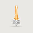 14KT Yellow Gold Diamond Nose Pin,,hi-res view 2