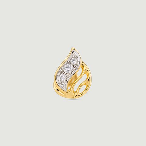 Radiant Sculptural Diamond Nose Pin