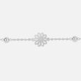 Floral Link Silver Anklet,,hi-res view 4