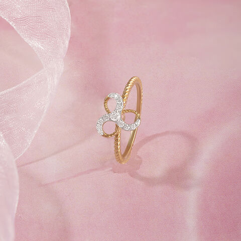 Interconnected Elegance Gold & Diamond Finger Ring