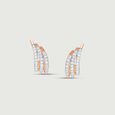 Gleaming Streak Diamond Hoop Earrings,,hi-res view 3