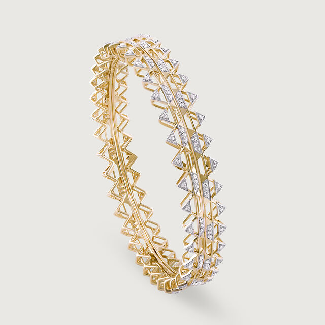 Magnetic Lippan Gold & Diamond Bangle,,hi-res image number null