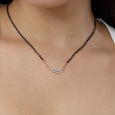 Whispering Waves Gold and Diamond Mangalsutra,,hi-res view 2