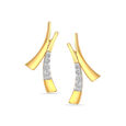 14 KT Yellow Gold Radiant Arch Diamond Stud Earrings,,hi-res view 1