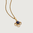 Blooming Evil Eye Gold Pendant,,hi-res view 4