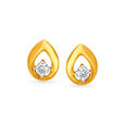 Dainty Bud Shaped Diamond Stud Earrings,,hi-res view 1