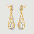 Radiant Flame Diamond Drop Earrings,,hi-res view 5