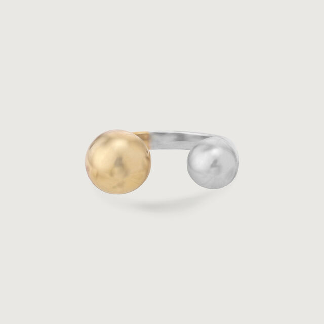 Dual Tone Sphere Silver Ring,,hi-res image number null