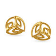 Mia by Tanishq 14KT Yellow Gold Stud Earrings with Floral Design,,hi-res view 1