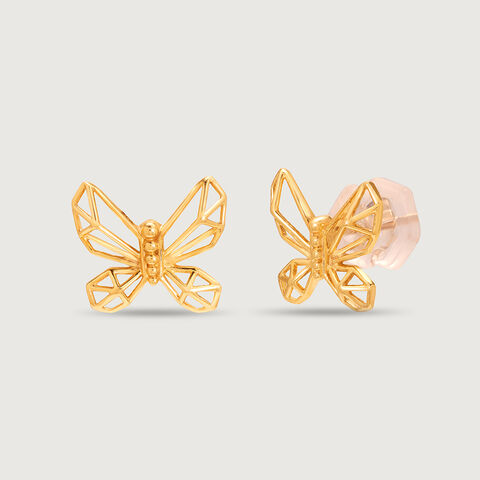 Cupid Edit Whimsical Wings 14KT Gold Stud Earrings