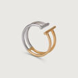 Mia 14KT Yellow And White Gold Finger Ring,,hi-res view 4