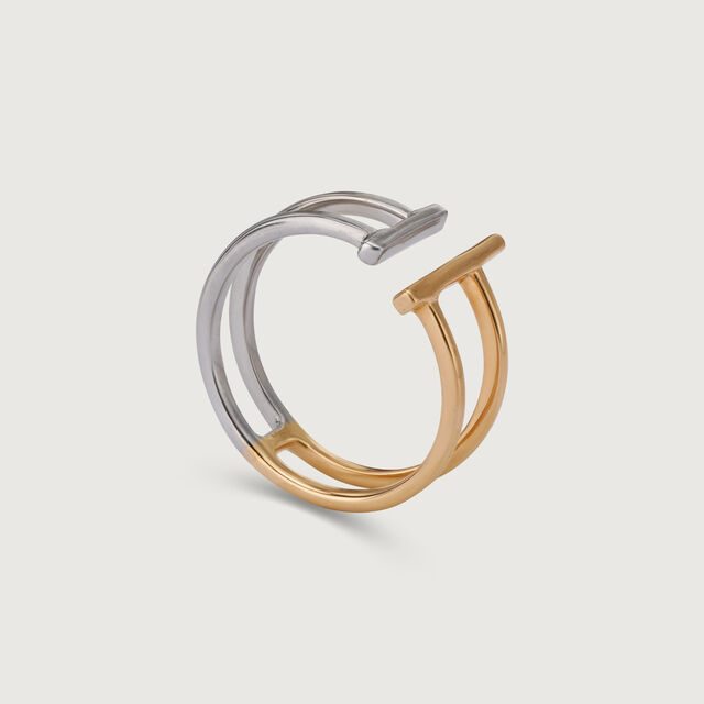 Mia 14KT Yellow And White Gold Finger Ring,,hi-res image number null