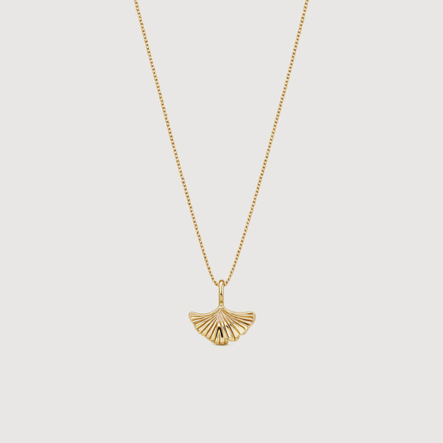 Ginkgo Leaf Gold Pendant,,hi-res image number null